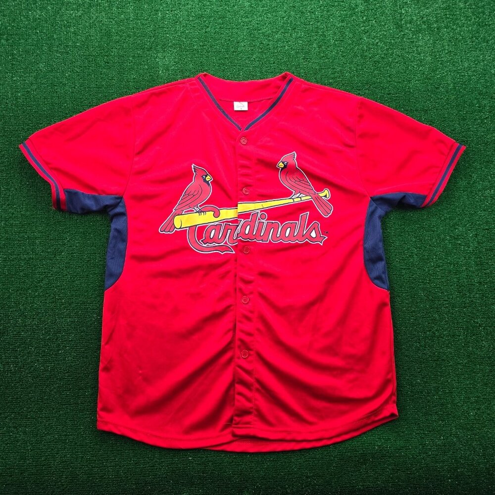 St Louis Cardinals Jersey Mens XL Red Button Up #13 Carpenter MLB Baseball